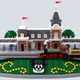 Illustration for article titled This micro Lego train station is the happiest place on Earth